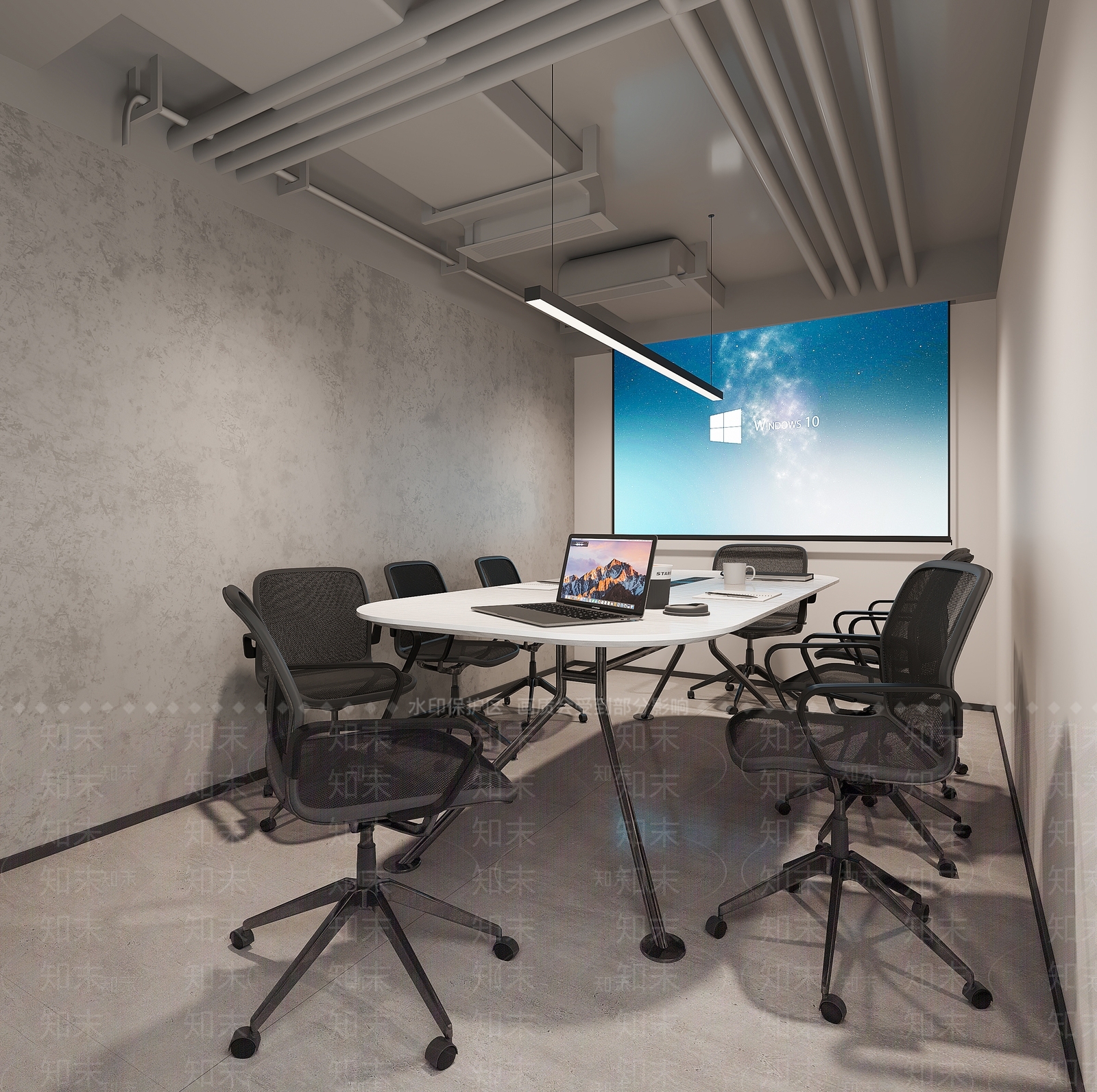 现代休息区3D模型下载【ID:1146358224】