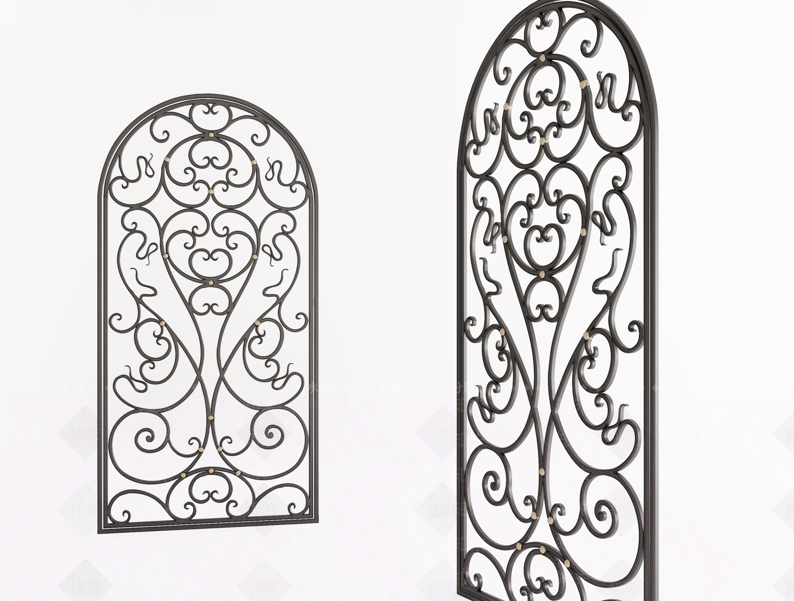 简欧铁艺隔断SU模型下载【ID:1146361432】