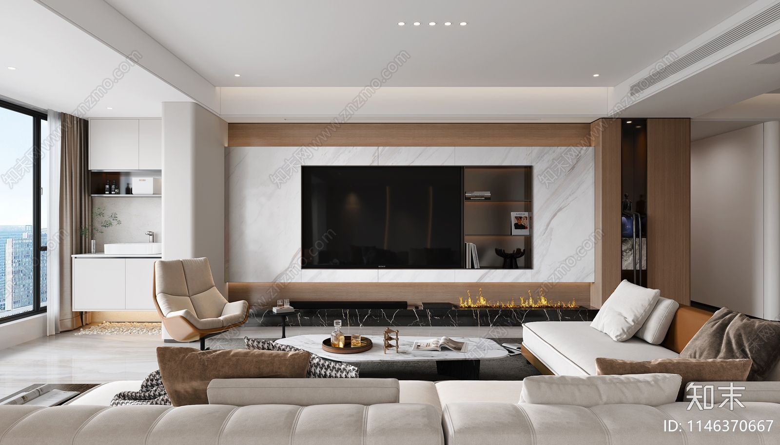 鲤景湾豪宅样板间室内施工图下载【ID:1146370667】