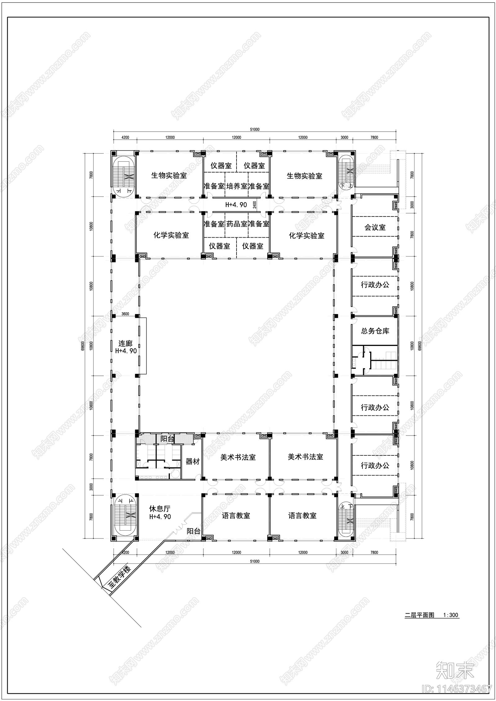 教学楼cad施工图下载【ID:1146373467】