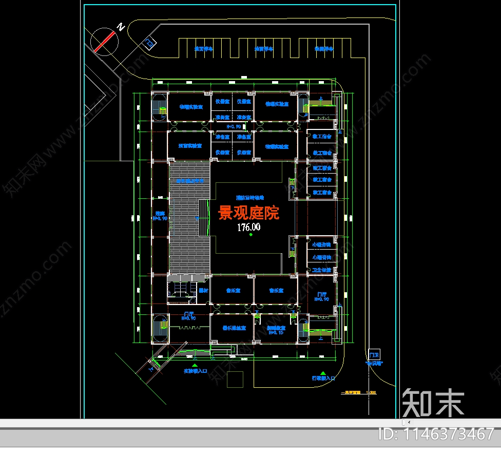 教学楼cad施工图下载【ID:1146373467】