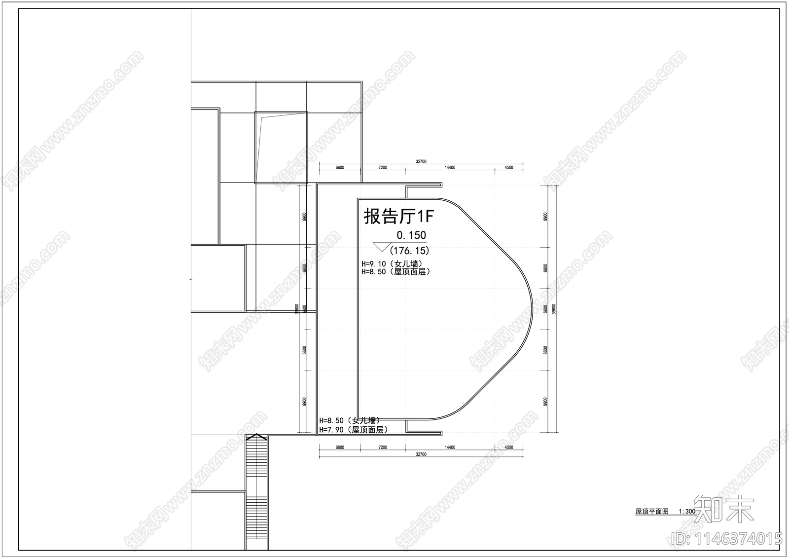 学校报告厅cad施工图下载【ID:1146374015】