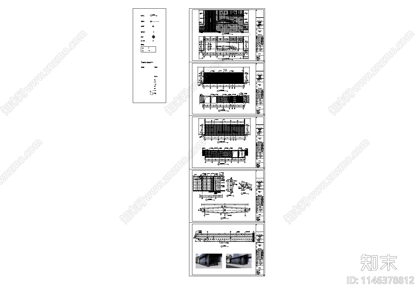 居住区入口大门施工图下载【ID:1146378812】