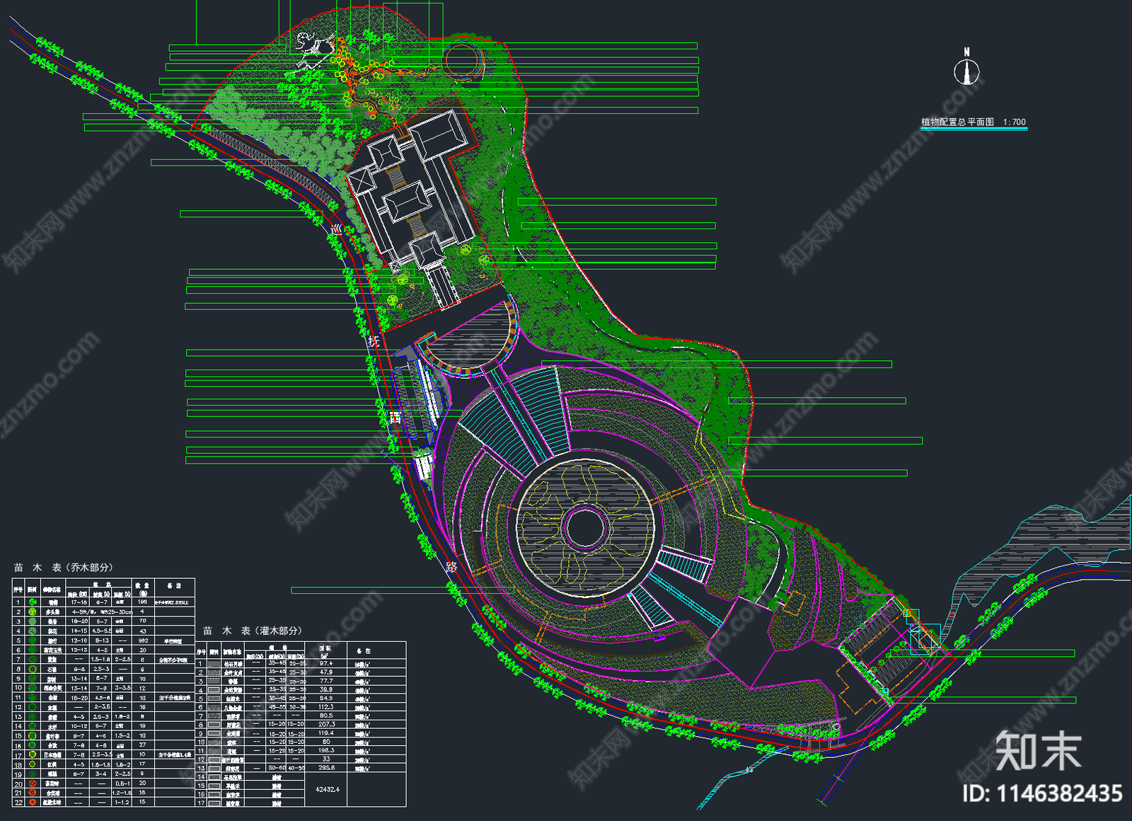 18套公墓陵园建筑景观规划平面图施工图下载【ID:1146382435】