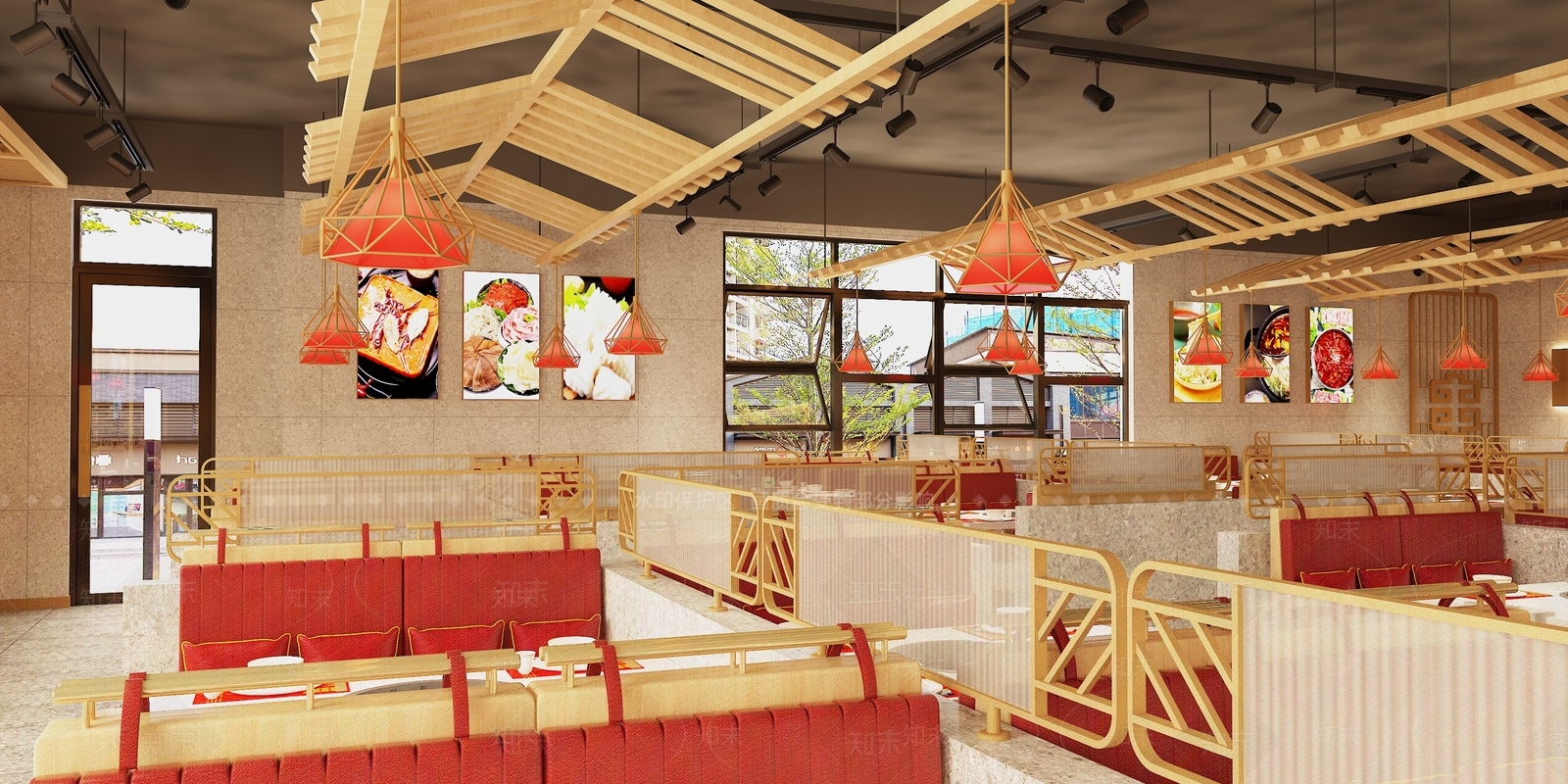 新中式火锅店3D模型下载【ID:1146382934】