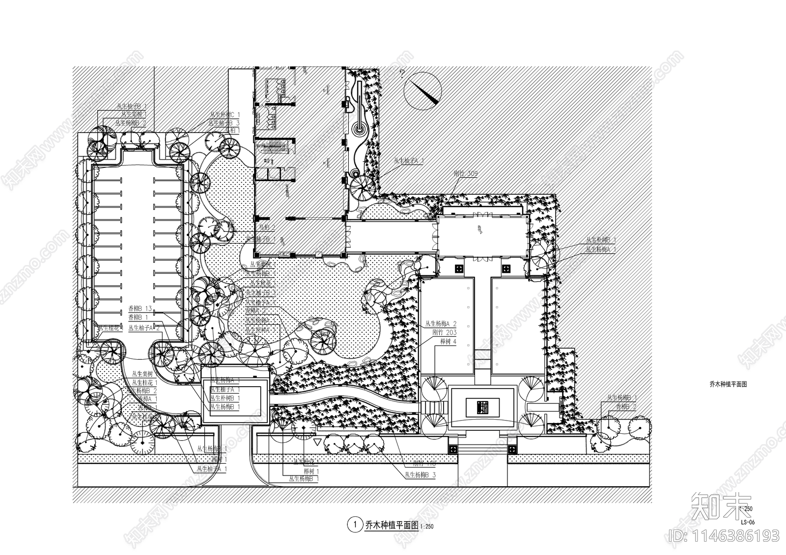 景观平面图cad施工图下载【ID:1146386193】