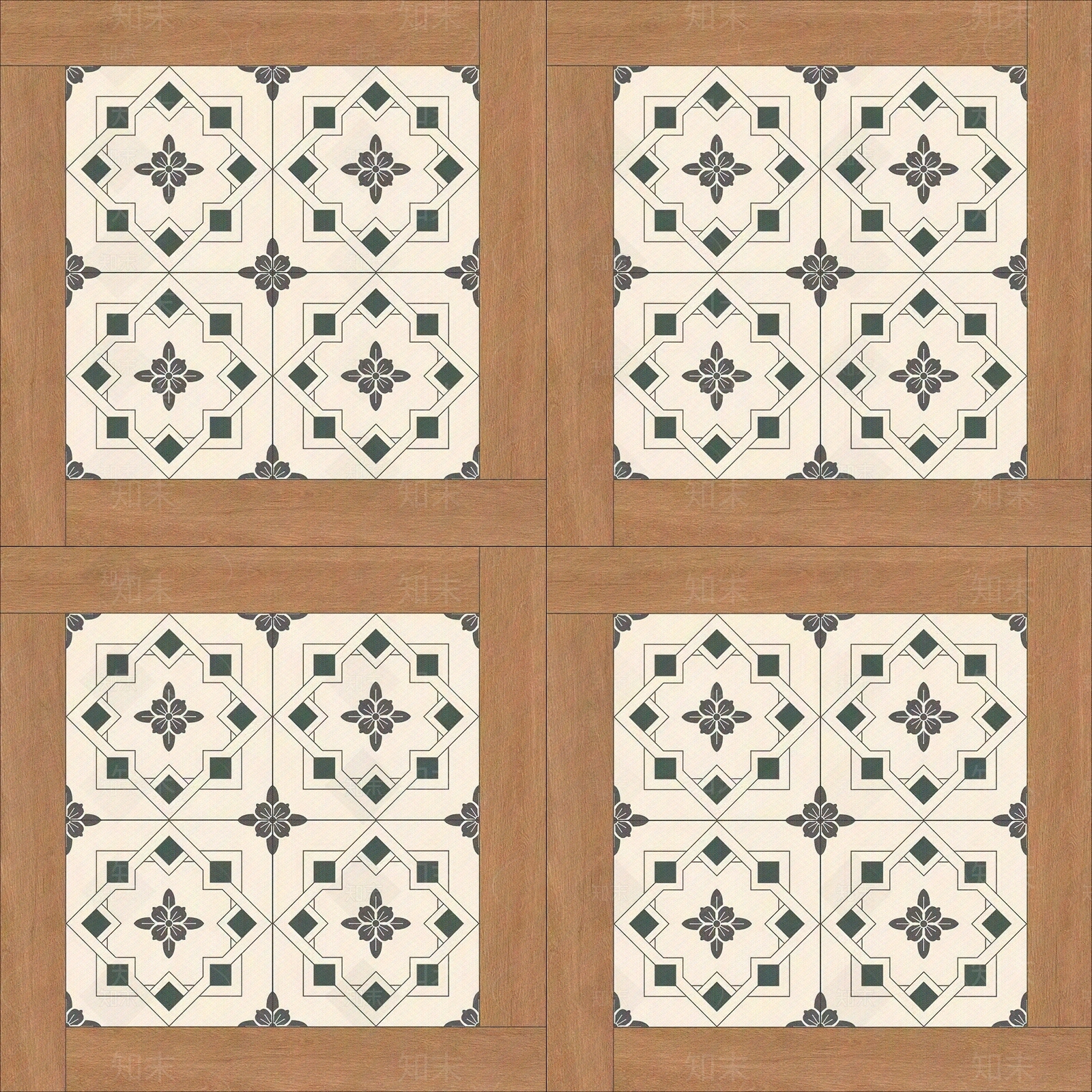 田园风拼花木纹砖贴图下载【ID:1146388992】