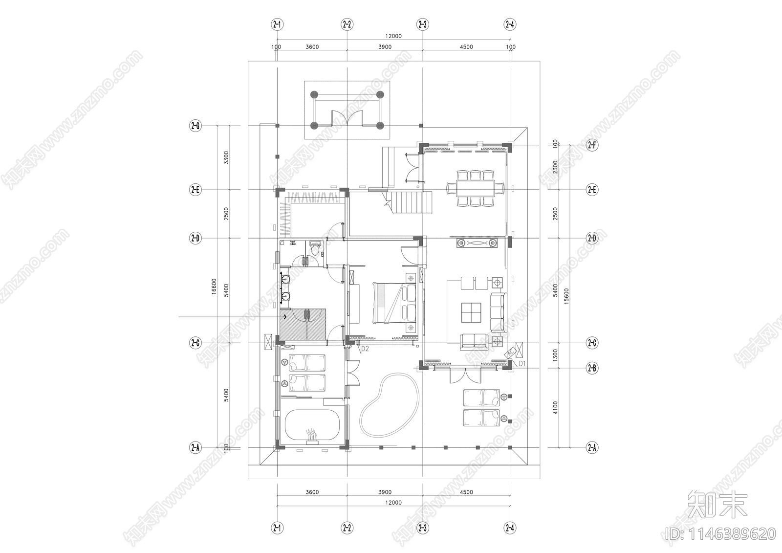 酒店施工图下载【ID:1146389620】