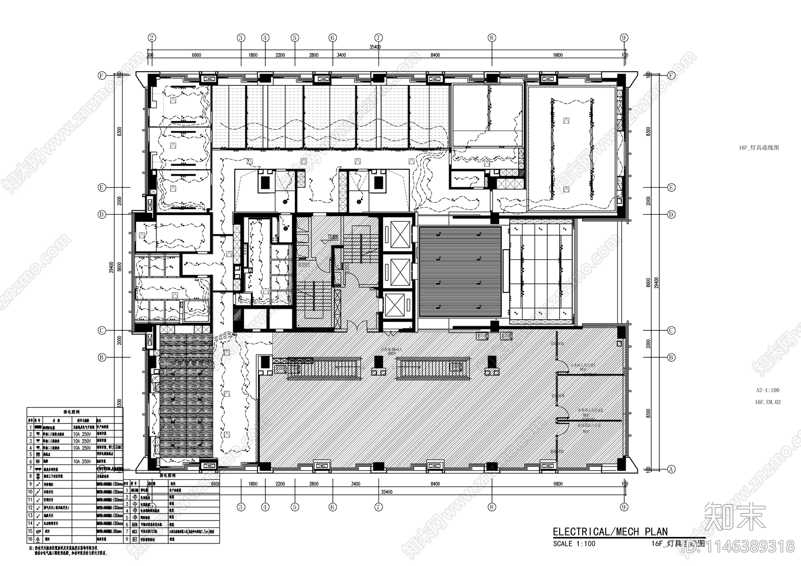 现代办公区全套cad施工图下载【ID:1146389318】