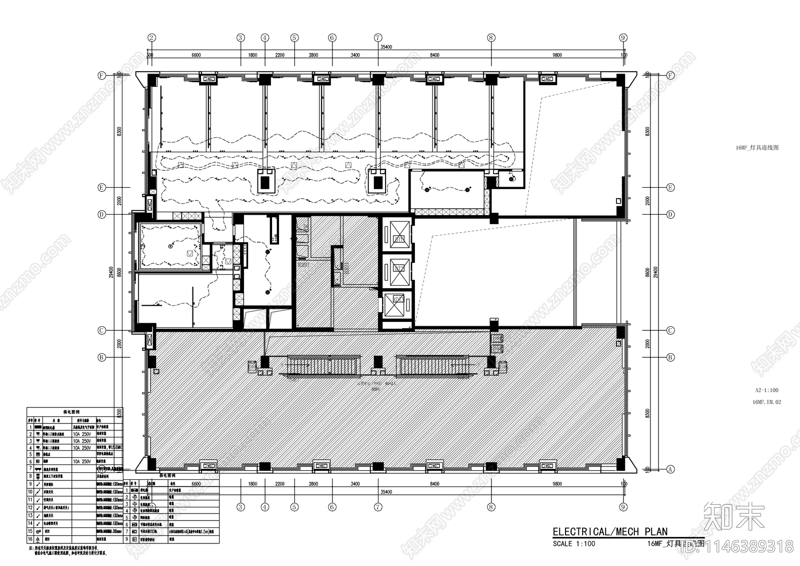 现代办公区全套cad施工图下载【ID:1146389318】