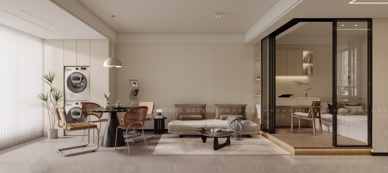 现代单身公寓3D模型下载【ID:1146397694】