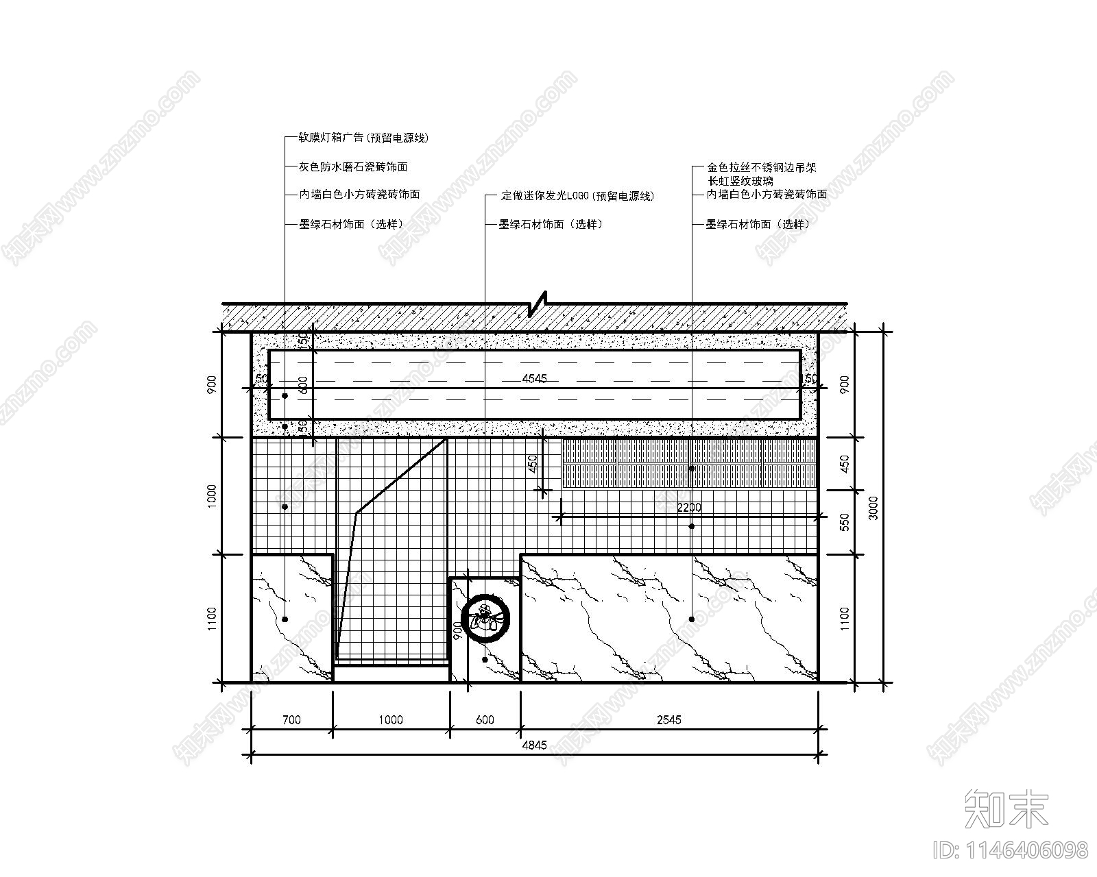 品牌麻辣烫店室内cad施工图下载【ID:1146406098】