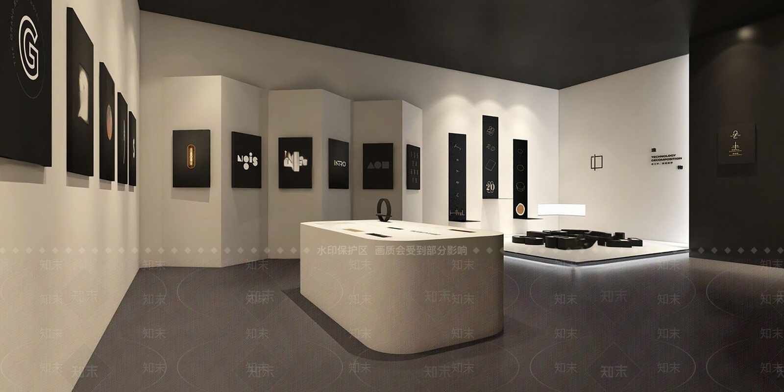 现代商业展厅SU模型下载【ID:1146710697】
