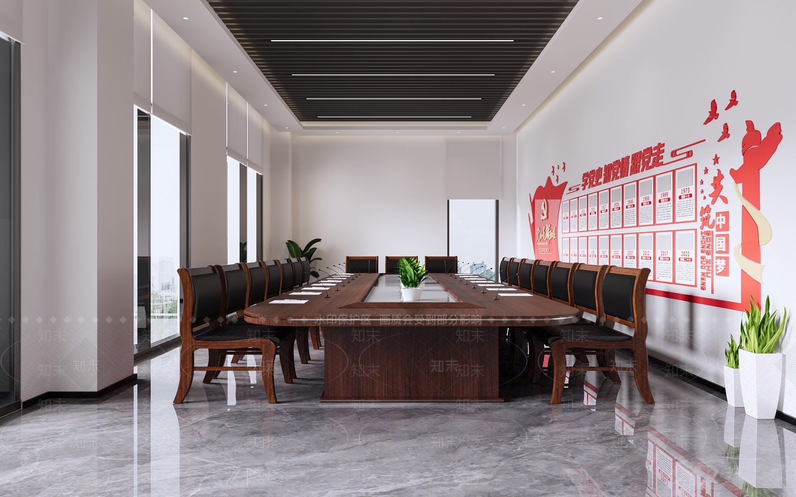 现代党建空间3D模型下载【ID:1146420912】
