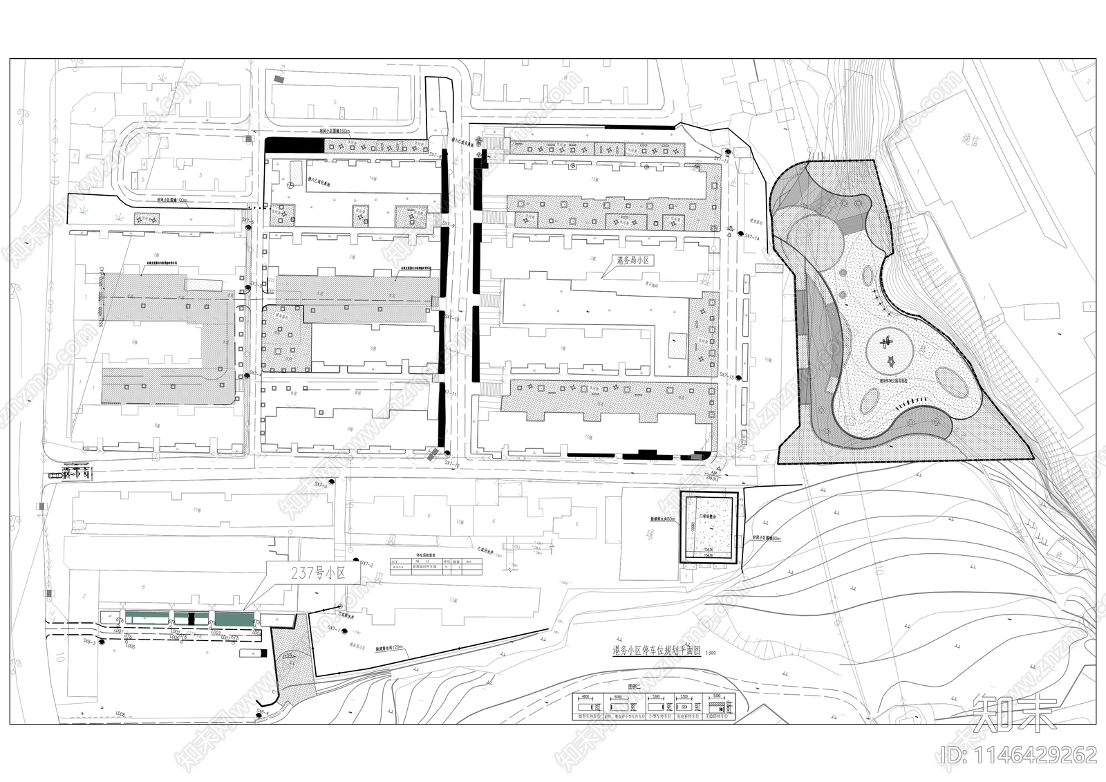 单位安置小区综合景观施工图下载【ID:1146429262】