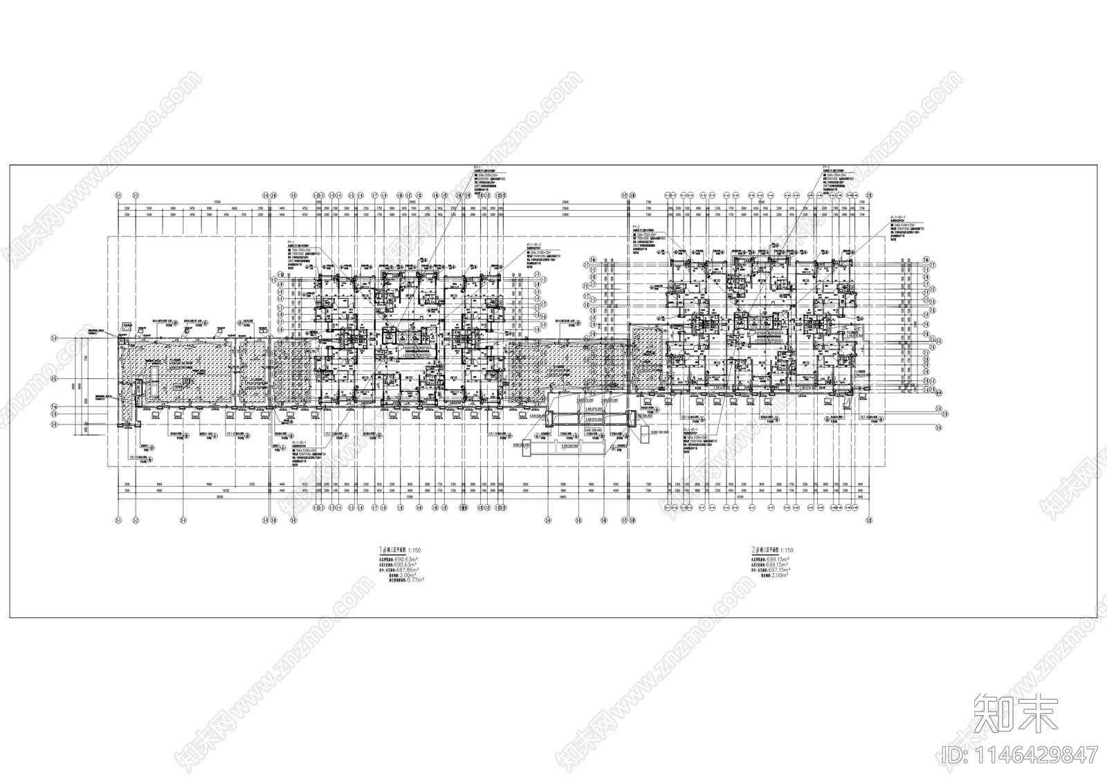 酉粮中央花园建筑详图cad施工图下载【ID:1146429847】