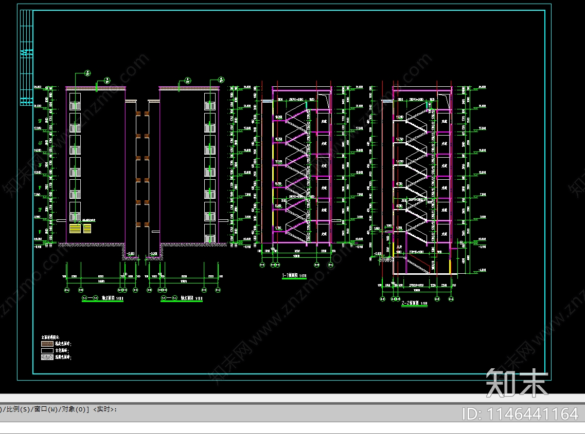 学生宿舍楼建筑cad施工图下载【ID:1146441164】