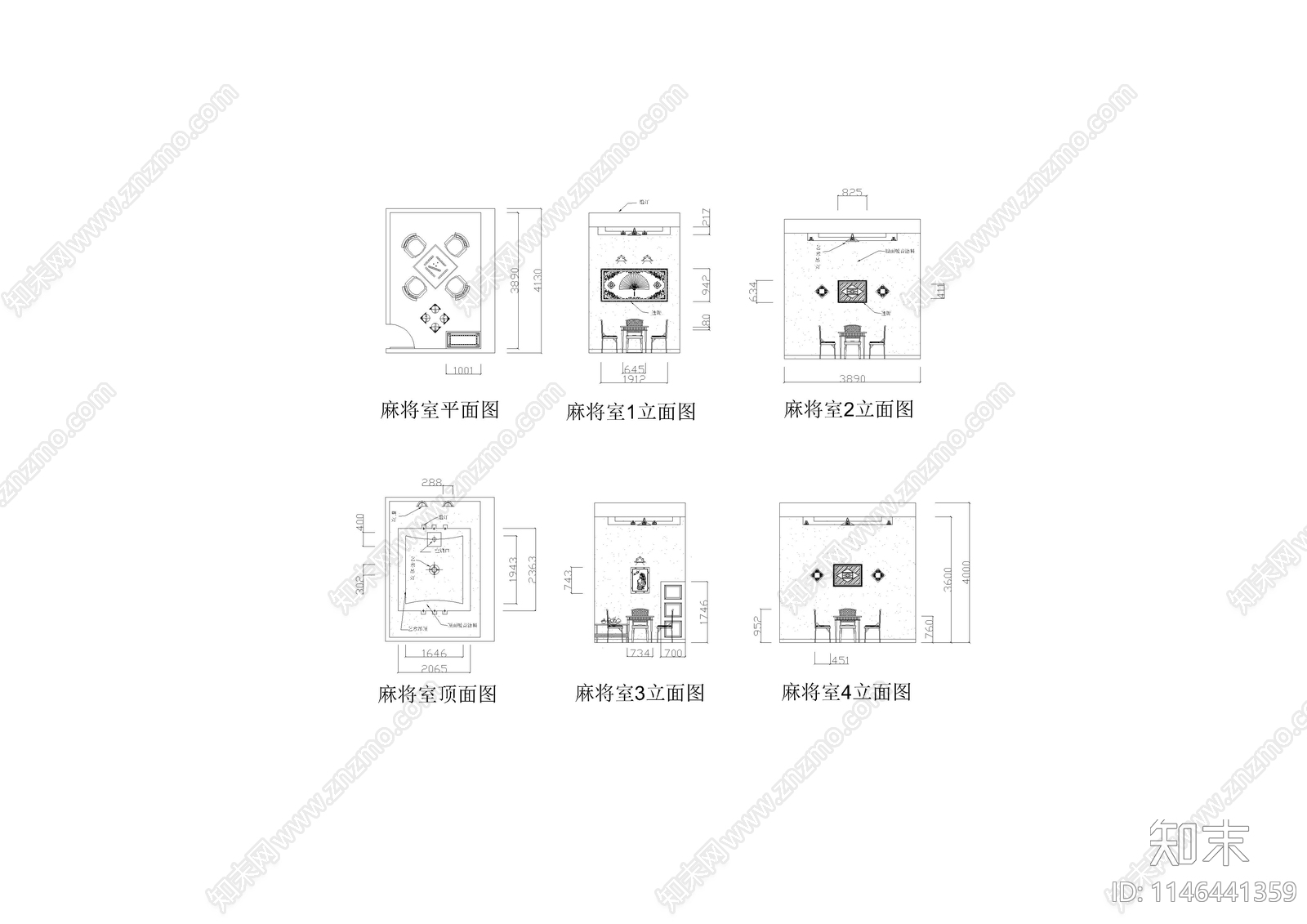 慢吧休闲娱乐会所室内cad施工图下载【ID:1146441359】