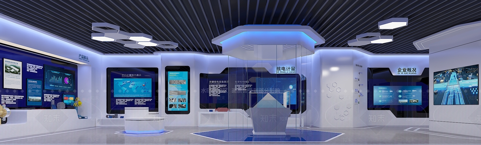 现代科技展厅SU模型下载【ID:1146449560】
