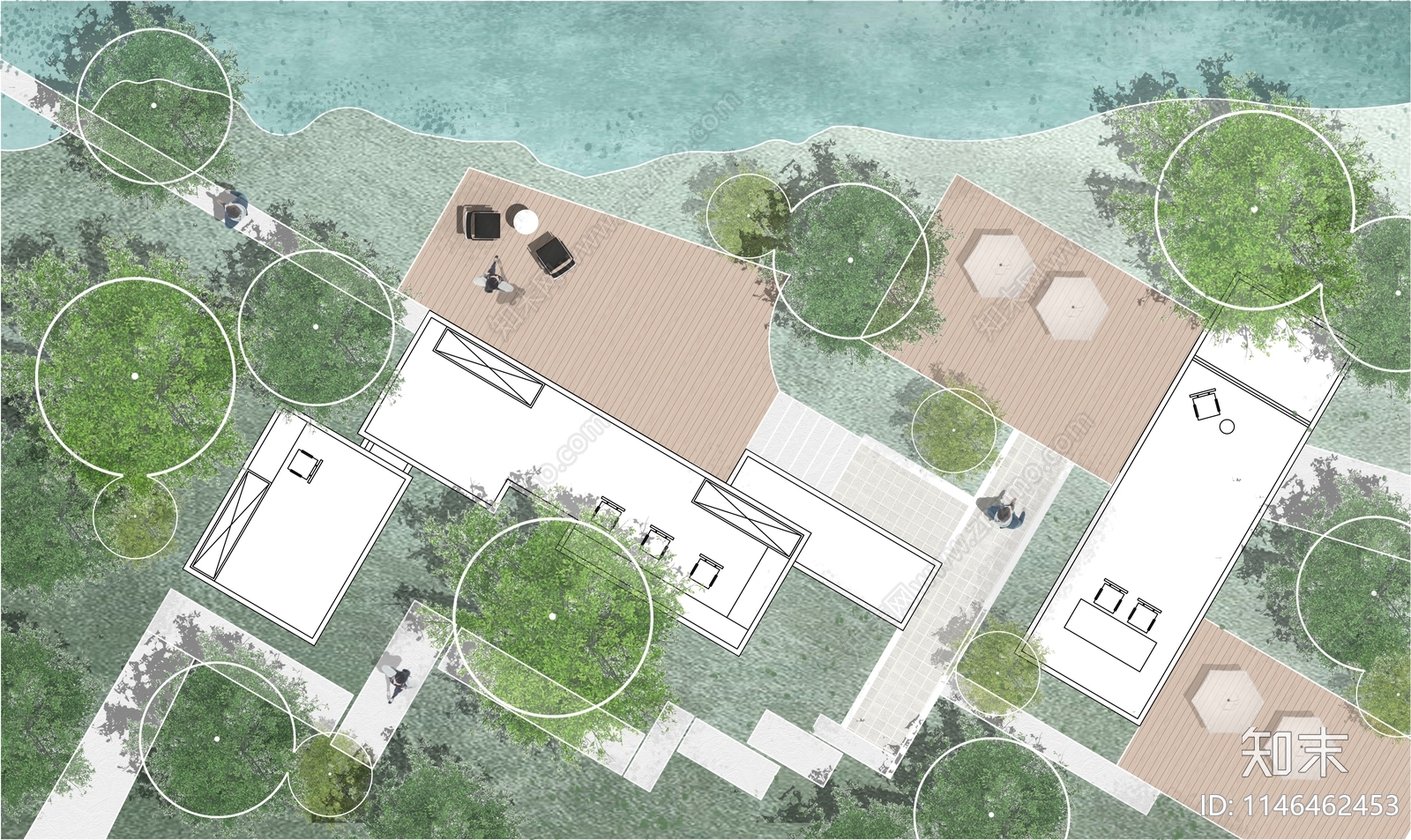 滨水景观彩平下载【ID:1146462453】