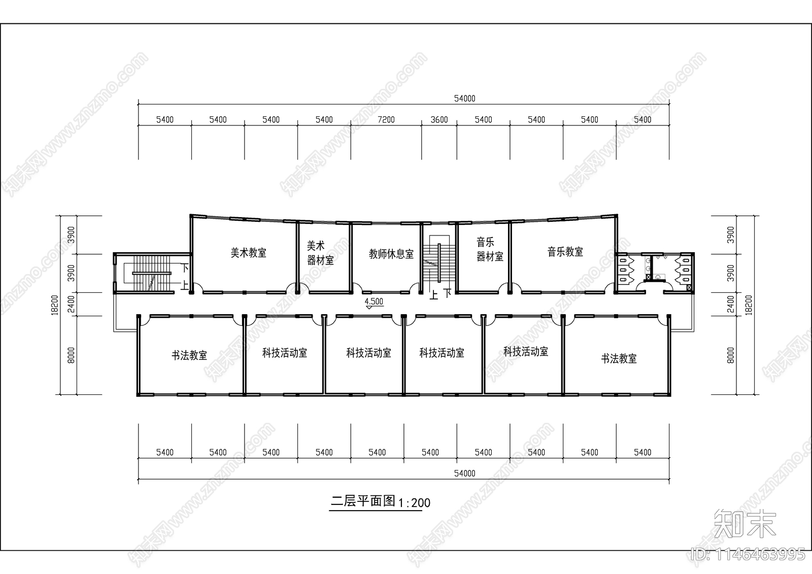 艺术楼建筑详图cad施工图下载【ID:1146463995】