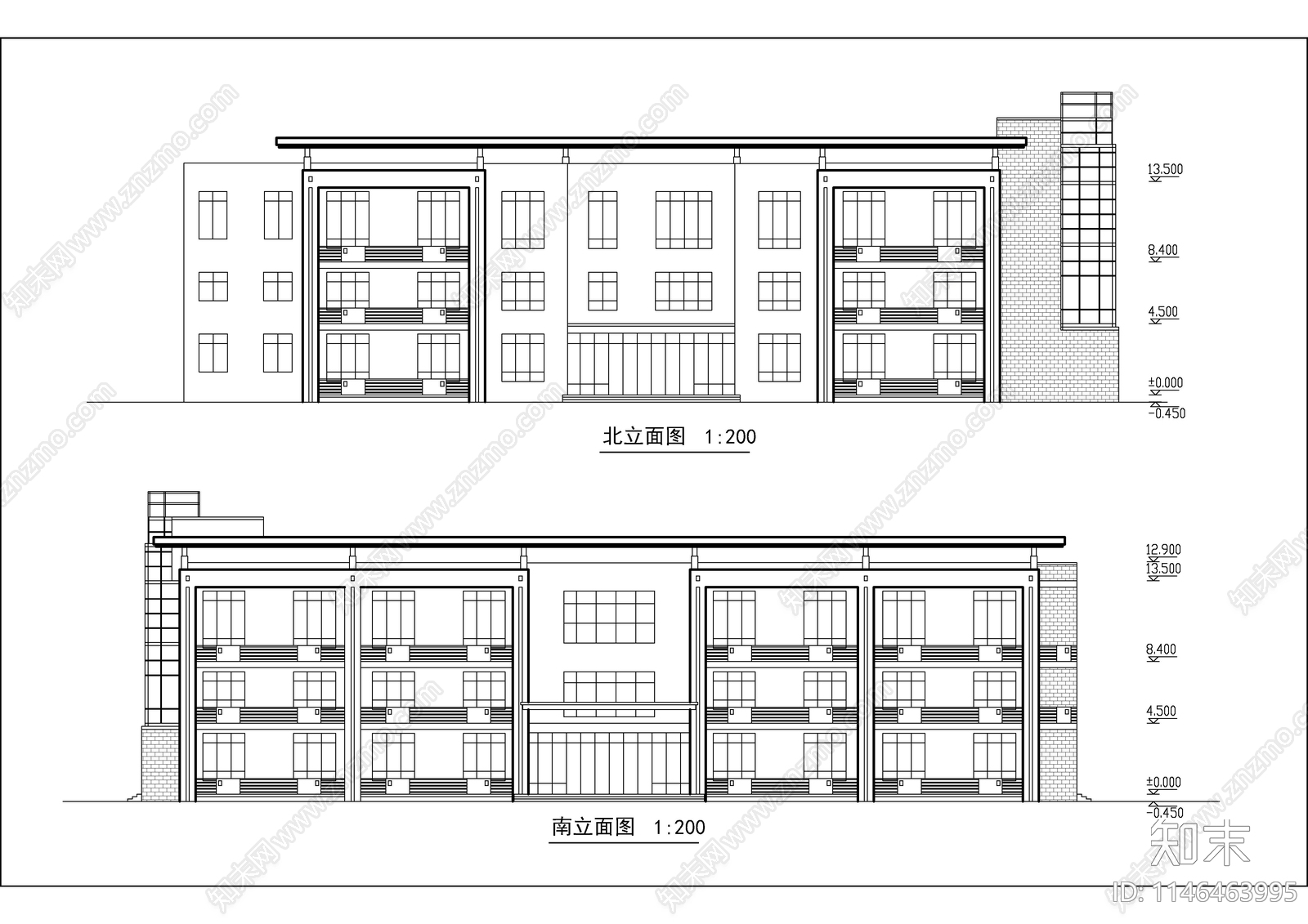 艺术楼建筑详图cad施工图下载【ID:1146463995】