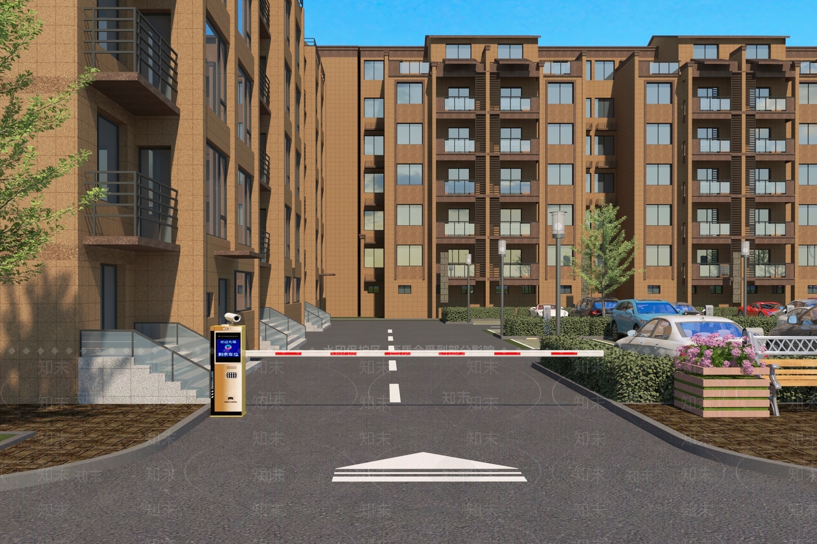 现代户外停车场3D模型下载【ID:1146464690】