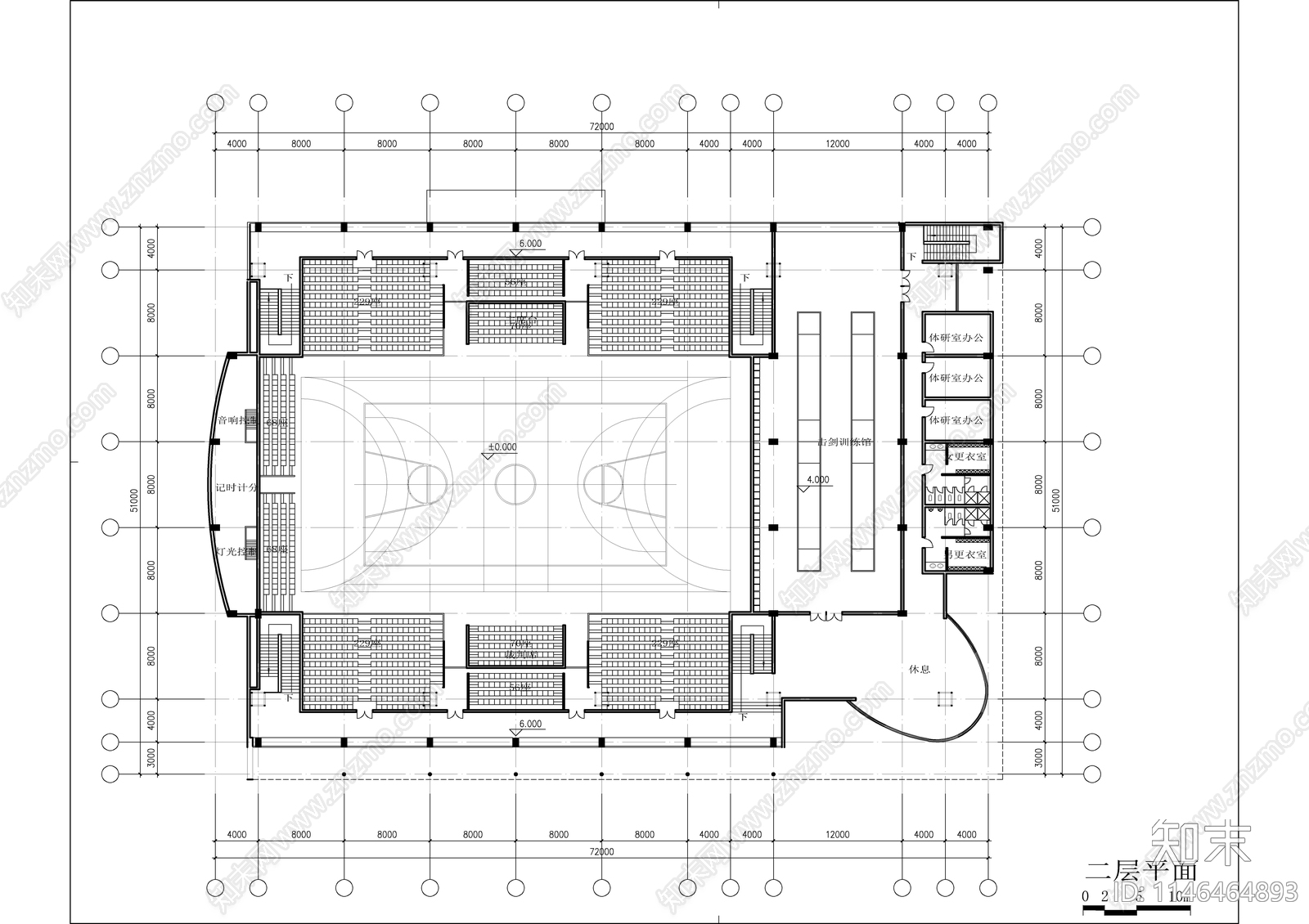 体育馆建筑详图cad施工图下载【ID:1146464893】