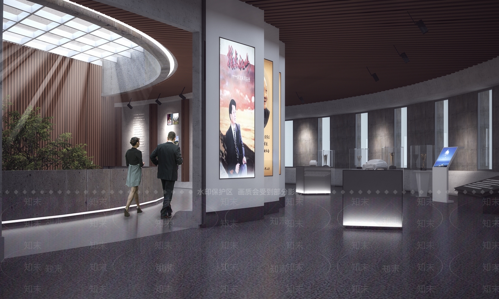 现代展览馆建筑SU模型下载【ID:1146465578】