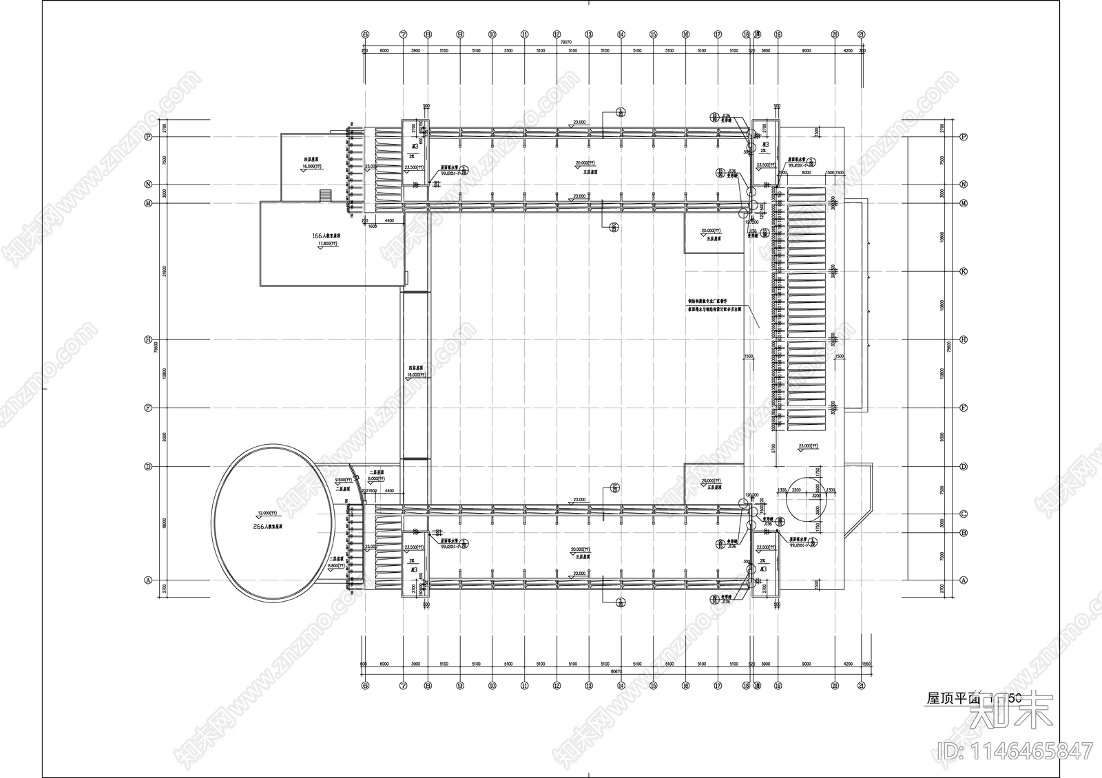 高校教学楼建筑cad施工图下载【ID:1146465847】