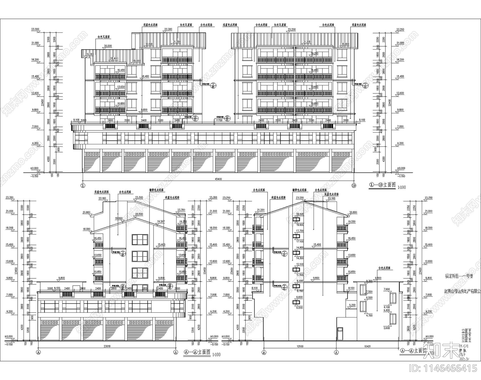 高层商住结构建筑cad施工图下载【ID:1146466415】