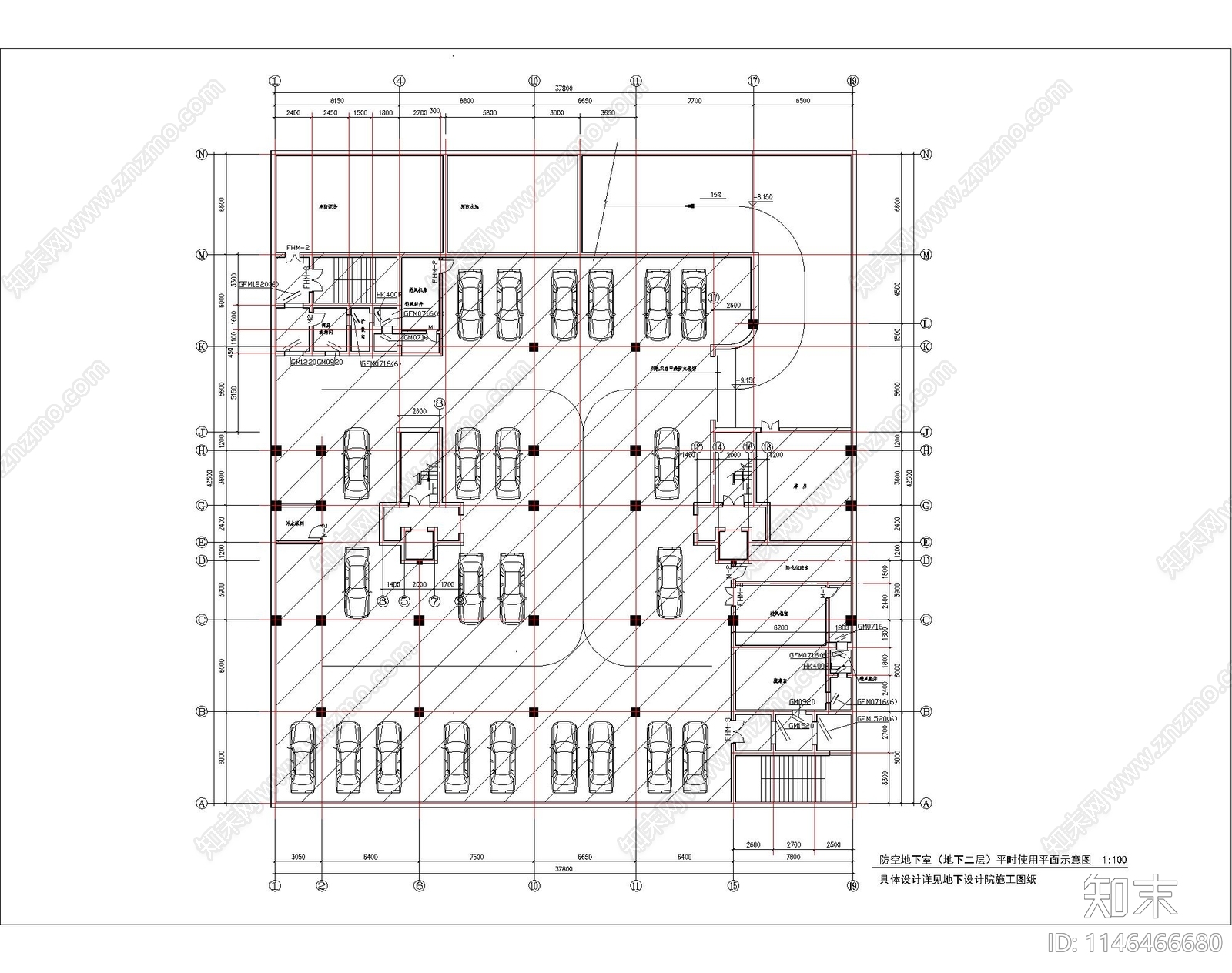 高层住宅楼建筑cad施工图下载【ID:1146466680】