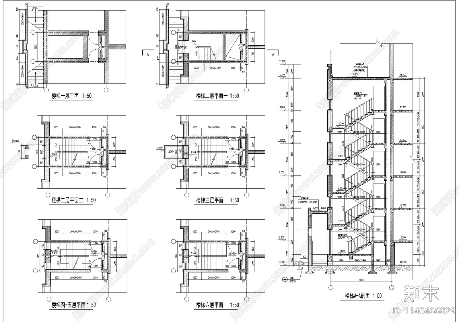 高层住宅楼建筑cad施工图下载【ID:1146466829】