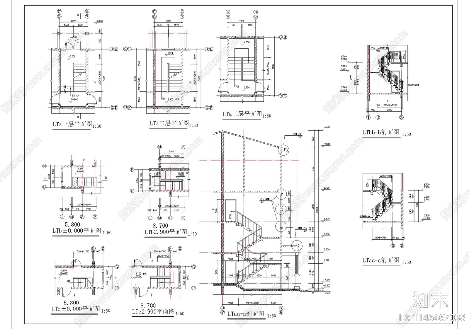 小区多层住宅建筑cad施工图下载【ID:1146467038】