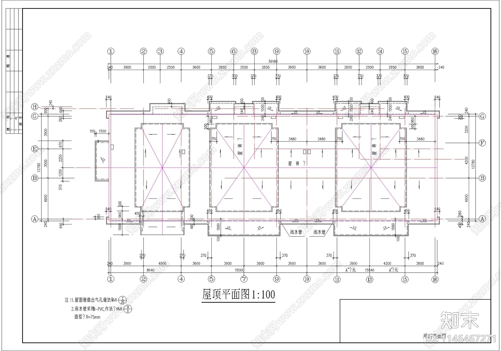 高层住宅建筑cad施工图下载【ID:1146467271】