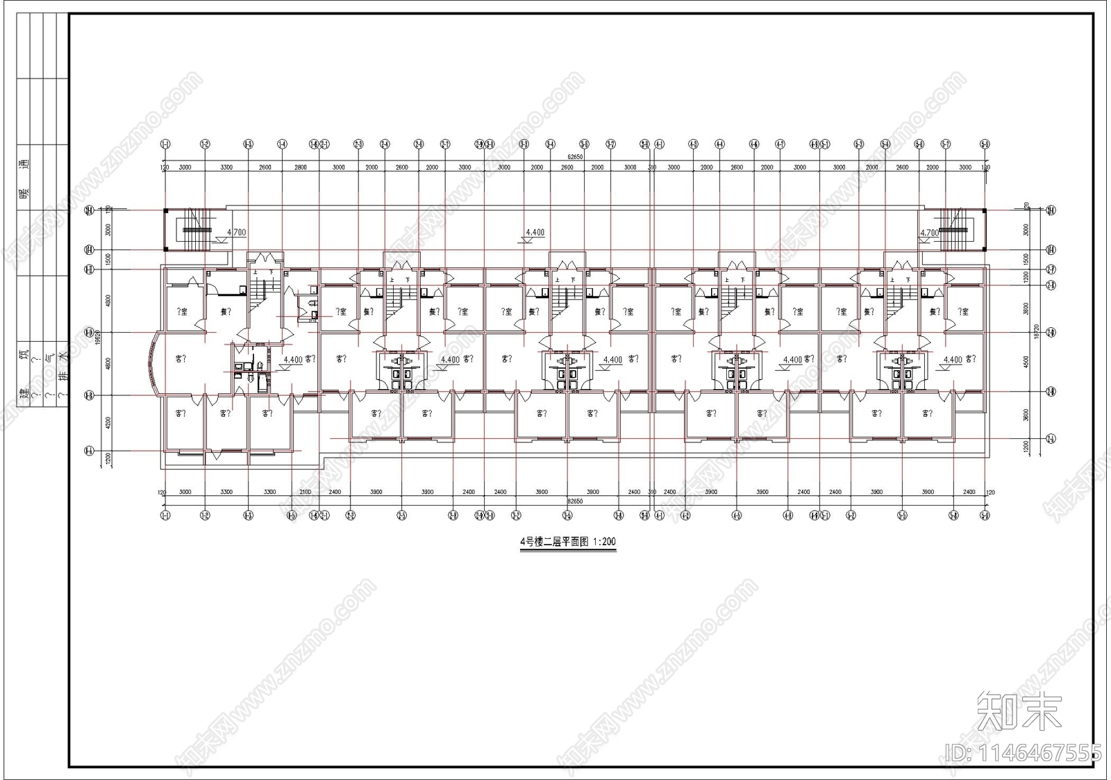 高层住宅楼建筑cad施工图下载【ID:1146467555】