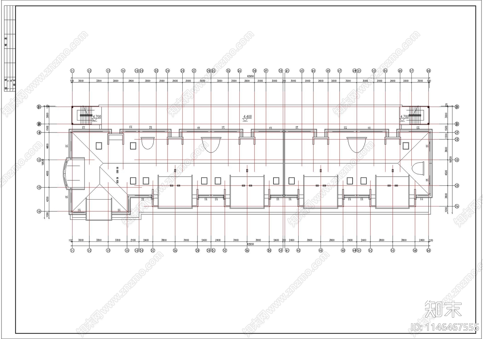高层住宅楼建筑cad施工图下载【ID:1146467555】