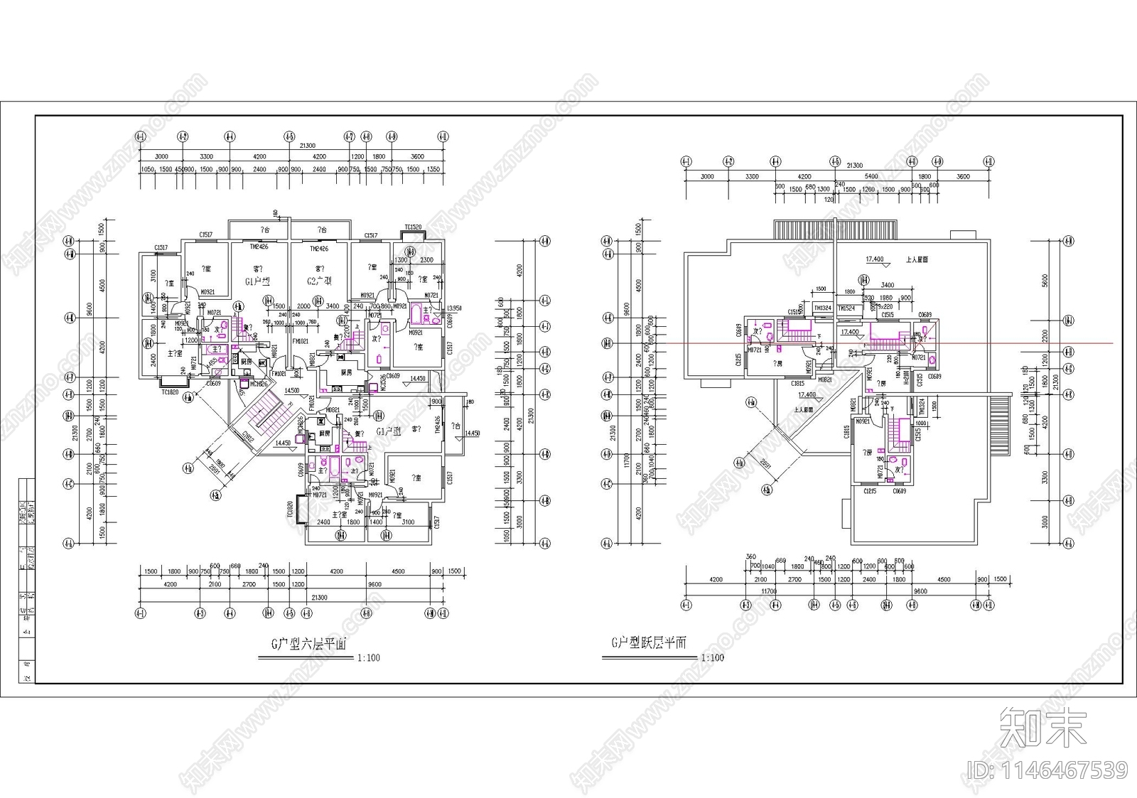 高层住宅建筑cad施工图下载【ID:1146467539】