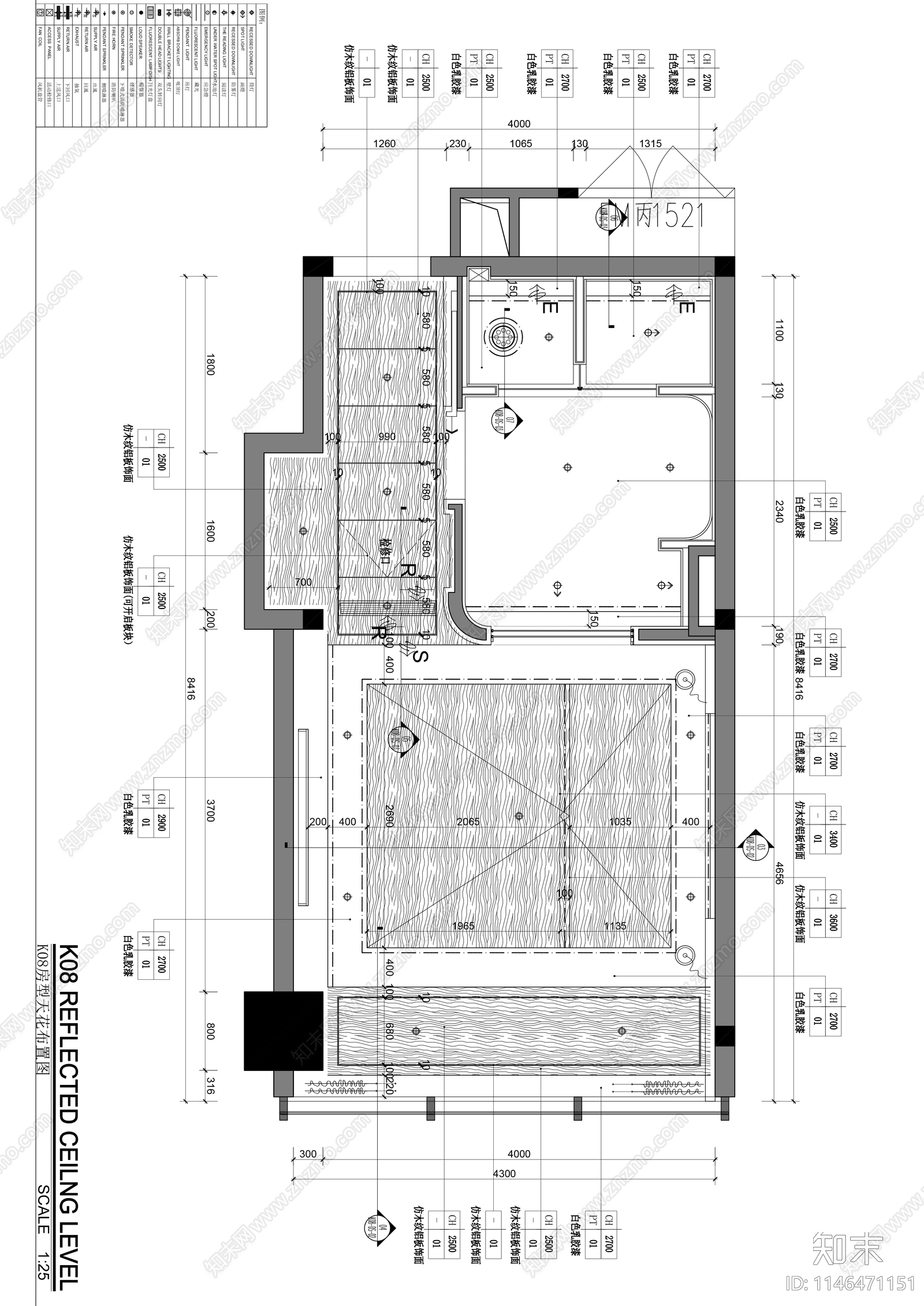 35㎡酒店客房标准大床房室内施工图下载【ID:1146471151】