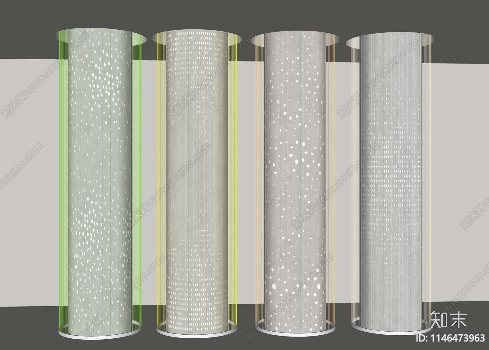 现代透光混凝士柱SU模型下载【ID:1146473963】