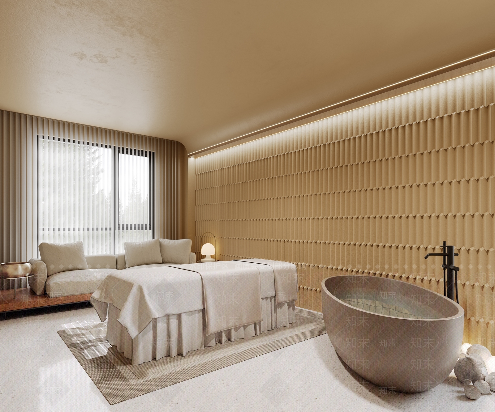 侘寂风美容SPA店3D模型下载【ID:1146474203】