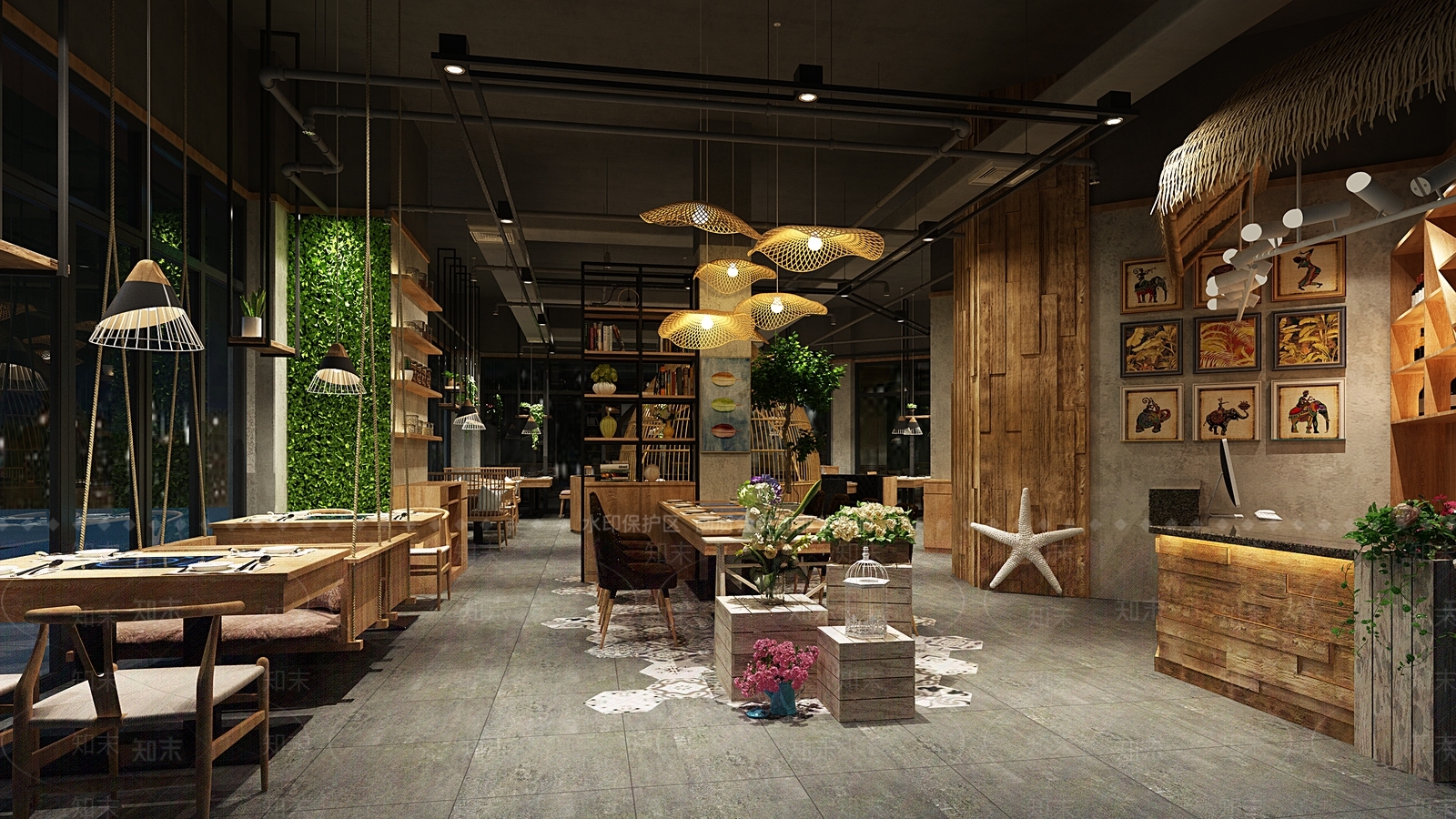 现代火锅店3D模型下载【ID:1146475931】