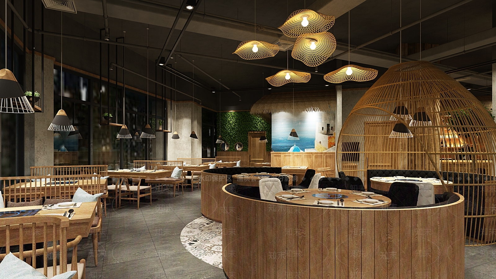 现代火锅店3D模型下载【ID:1146475931】