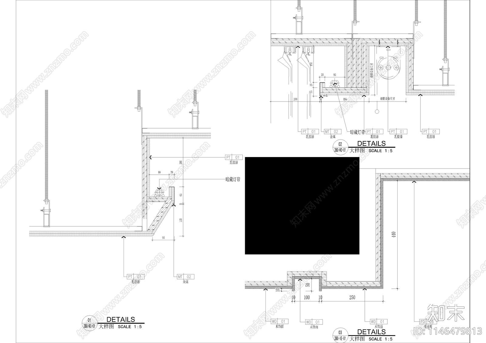 会议室室内cad施工图下载【ID:1146479813】