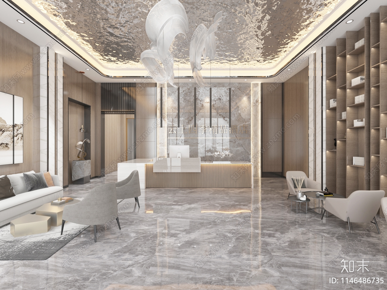 酒店空间室内cad施工图下载【ID:1146486735】
