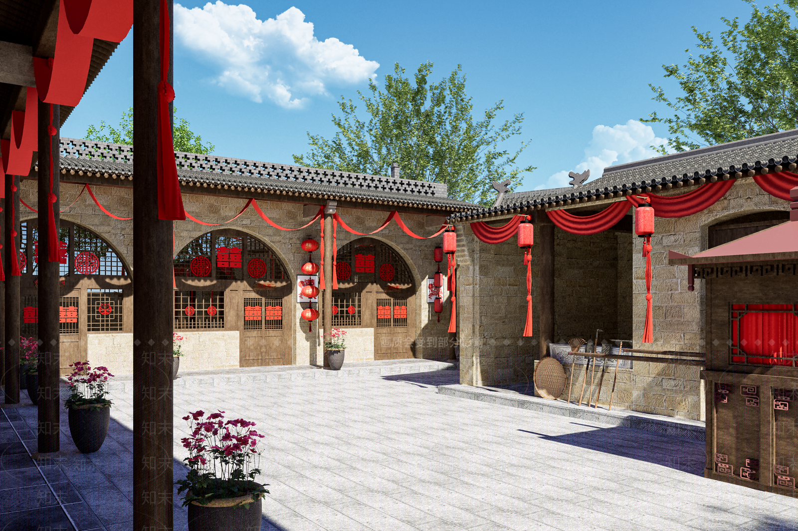 现代窑洞SU模型下载【ID:1146491750】