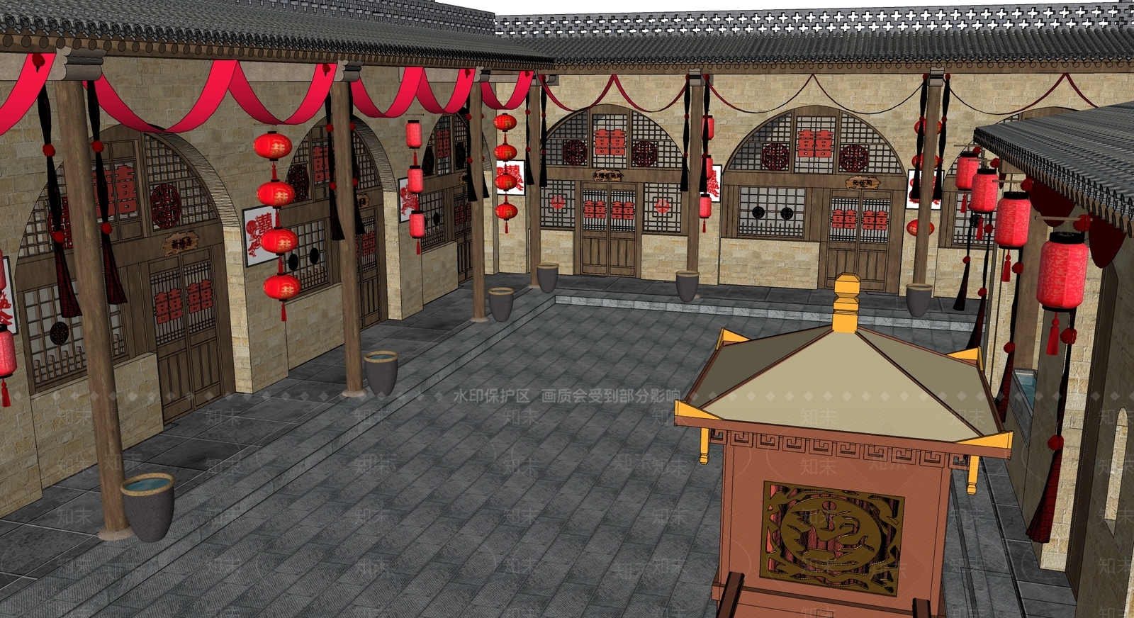 现代窑洞SU模型下载【ID:1146491750】