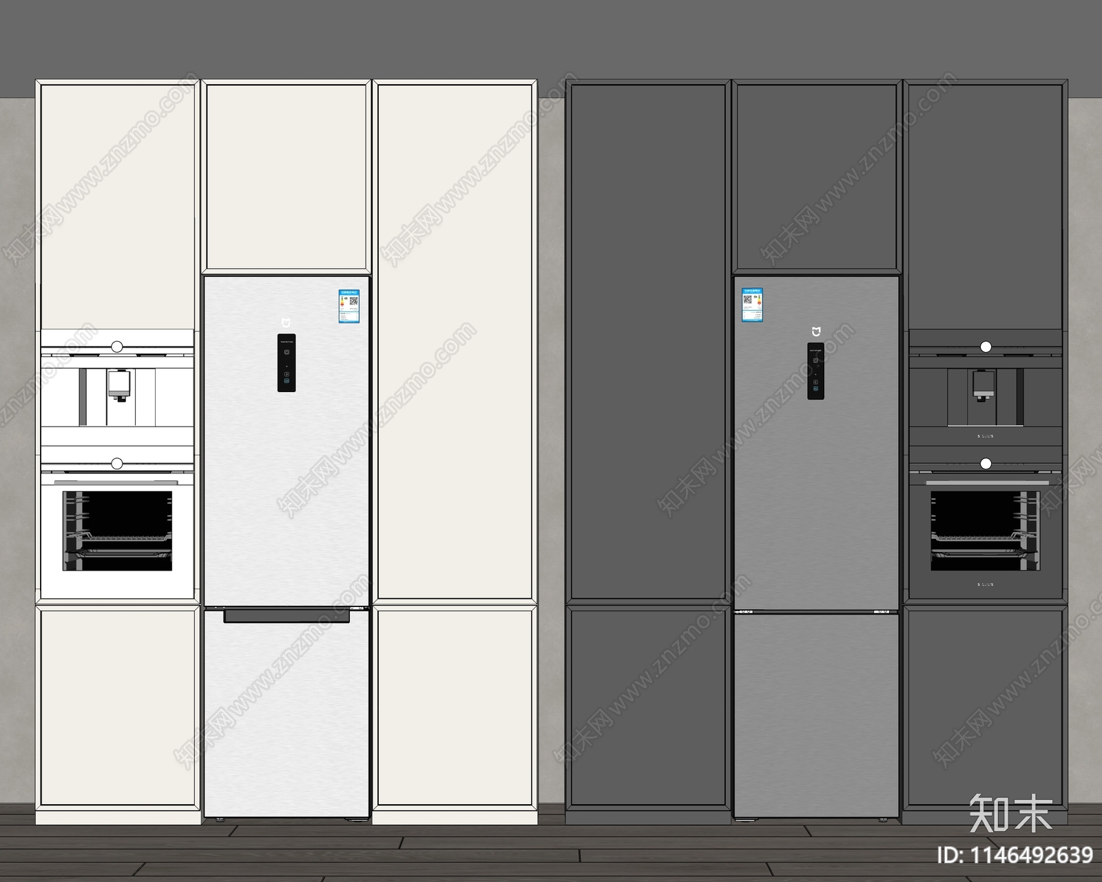 冰箱SU模型下载【ID:1146492639】