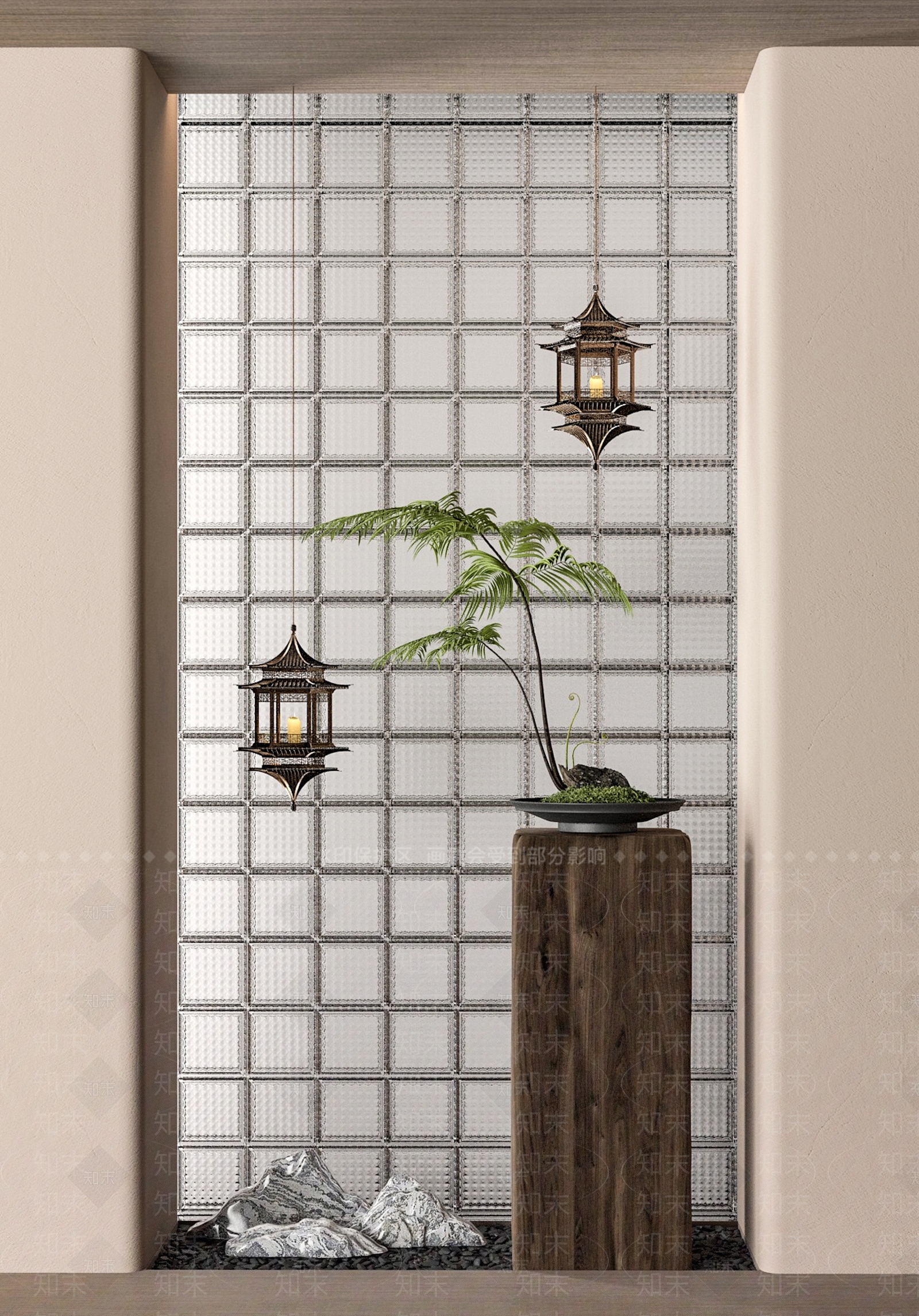 新中式盆景3D模型下载【ID:1146504095】