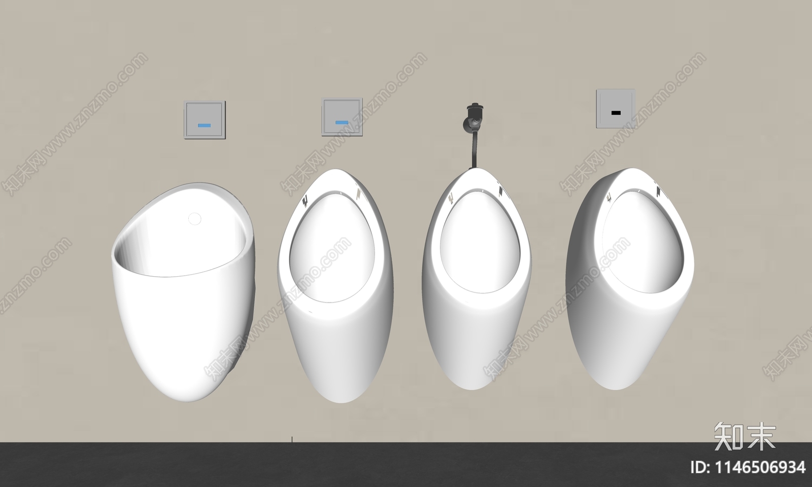 小便斗SU模型下载【ID:1146506934】